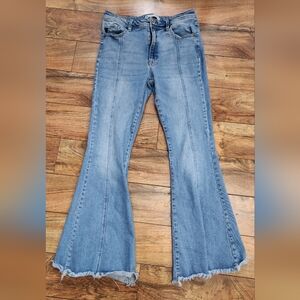 KanCan Women's Blue Flared Jeans, Size 30